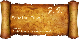 Feszler Irén névjegykártya